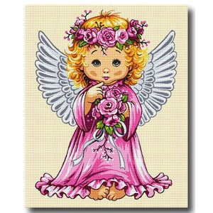 Tapestry Gobelin Needlepoint Kit Angel printed canvas  1056