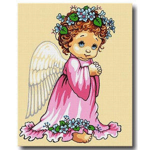 Tapestry Gobelin Needlepoint Kit Angel printed canvas  1055