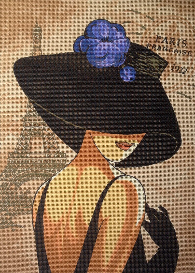 Gobelin Tapestry Needlepoint Kit Paris Printed Canvas 613 Etsy