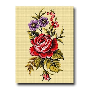 Gobelin Tapestry Needlepoint Kit Roses hand embroidery printed canvas 158