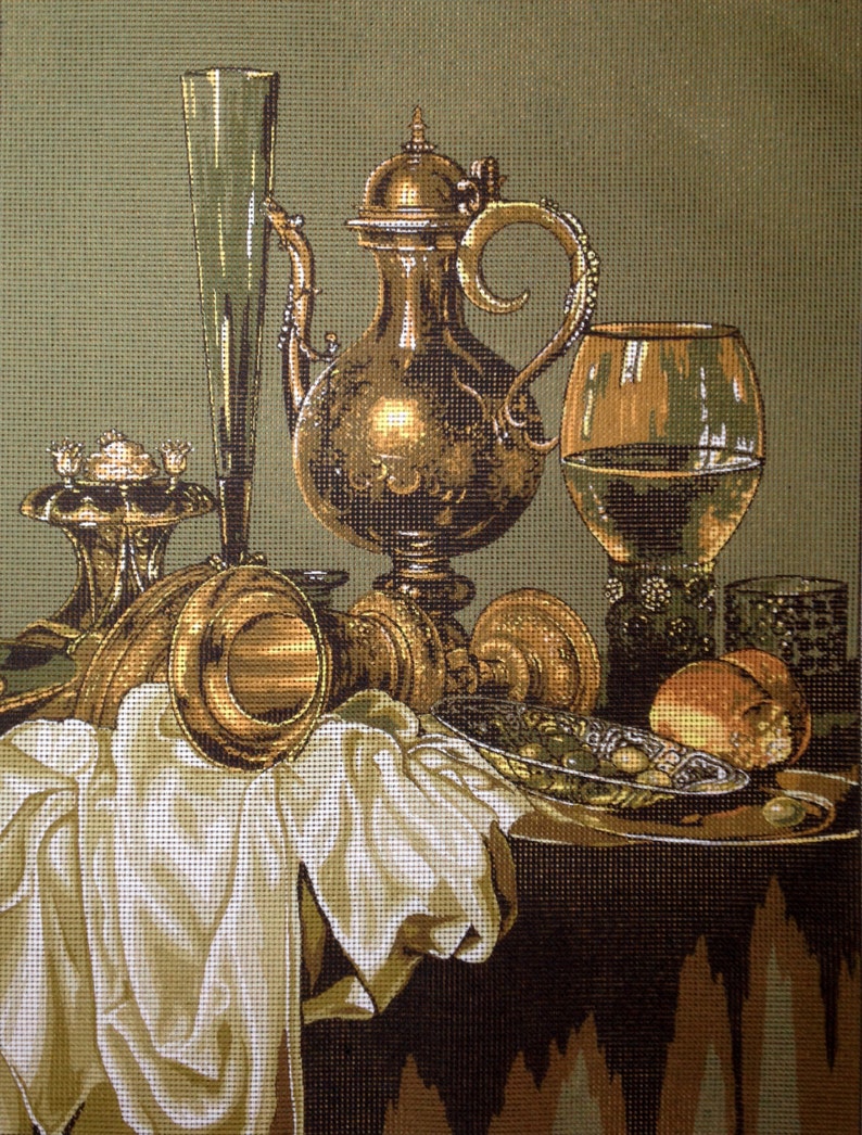 Needlepoint Kit Gobelin Tapestry Still Life Printed Canvas 106 Etsy