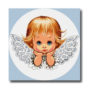 Tapestry Gobelin Needlepoint Kit &quot;Sweet Angel&quot; printed canvas 050