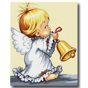 Tapestry Gobelin Needlepoint Kit Angel printed canvas  1060