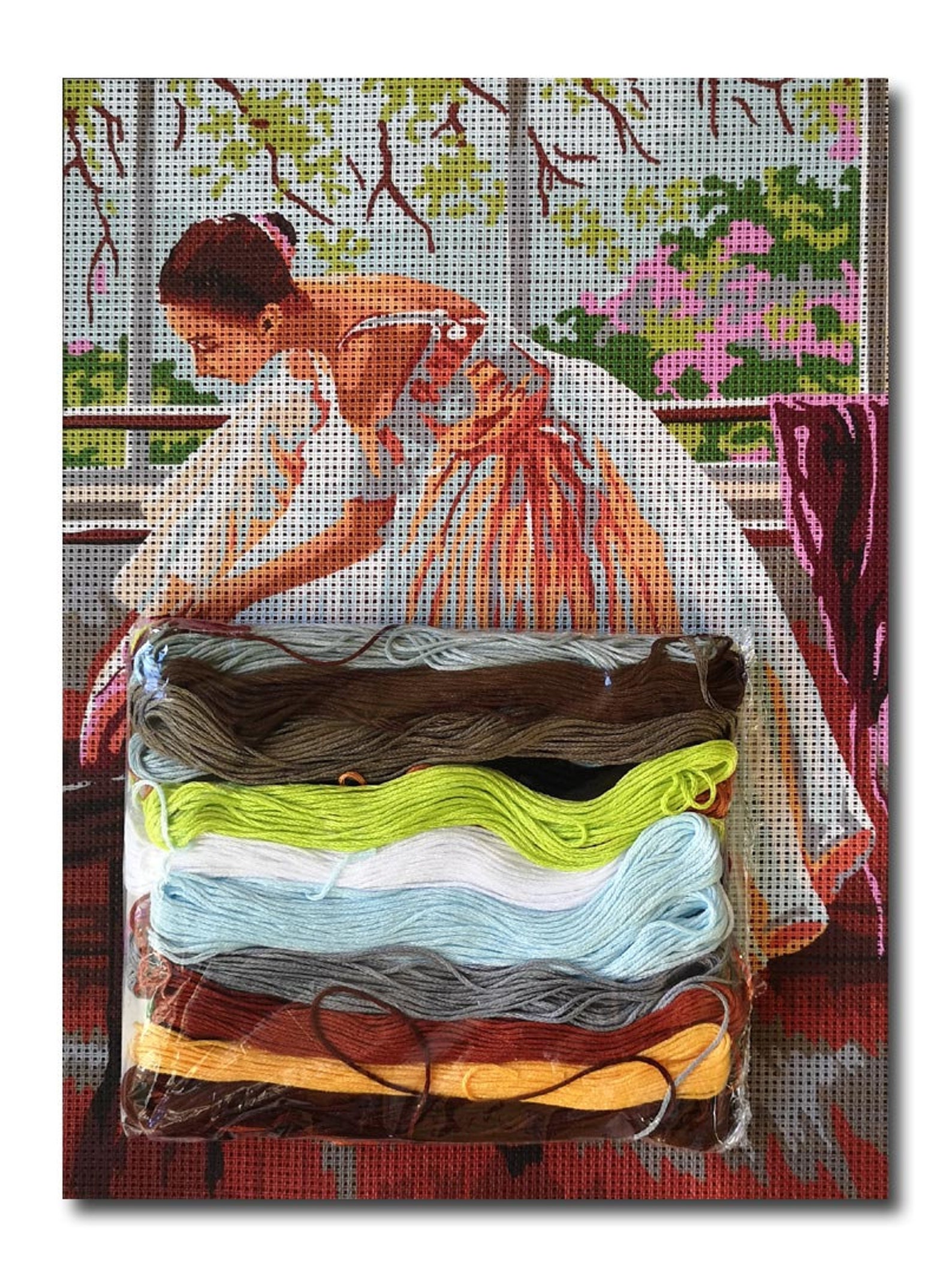 Needlepoint Kit Ballerina 9x12in 23x30cm printed canvas cod Etsy