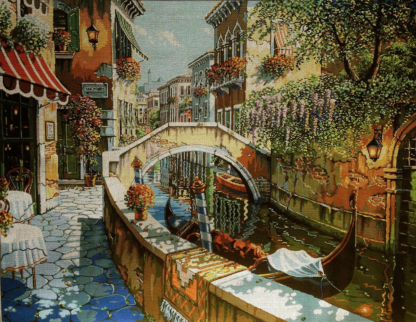 Needlepoint Kit Venice View 18x24in 46x60cm Printed Canvas Etsy