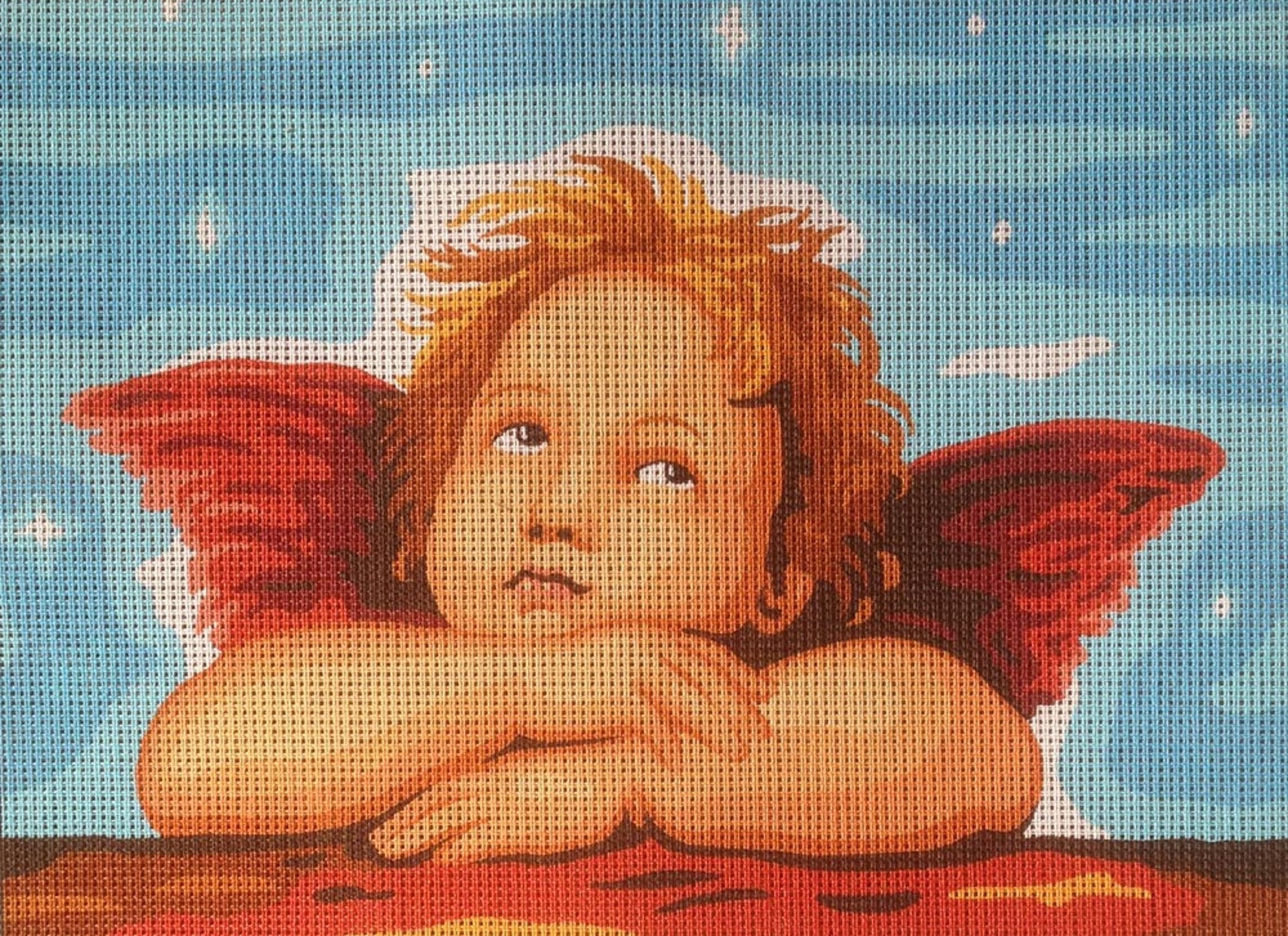 Needlepoint Kit Thoughtful angel Etsy