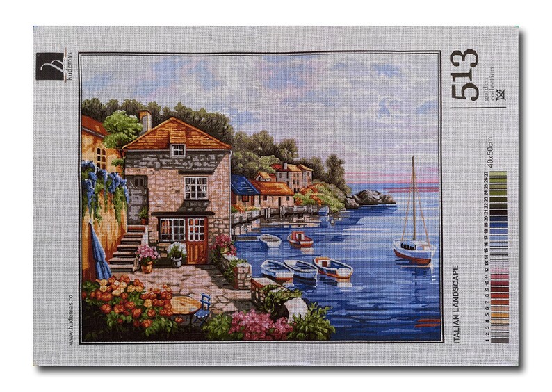 Gobelin Tapestry Needlepoint Kit Landscape Printed Canvas and Etsy