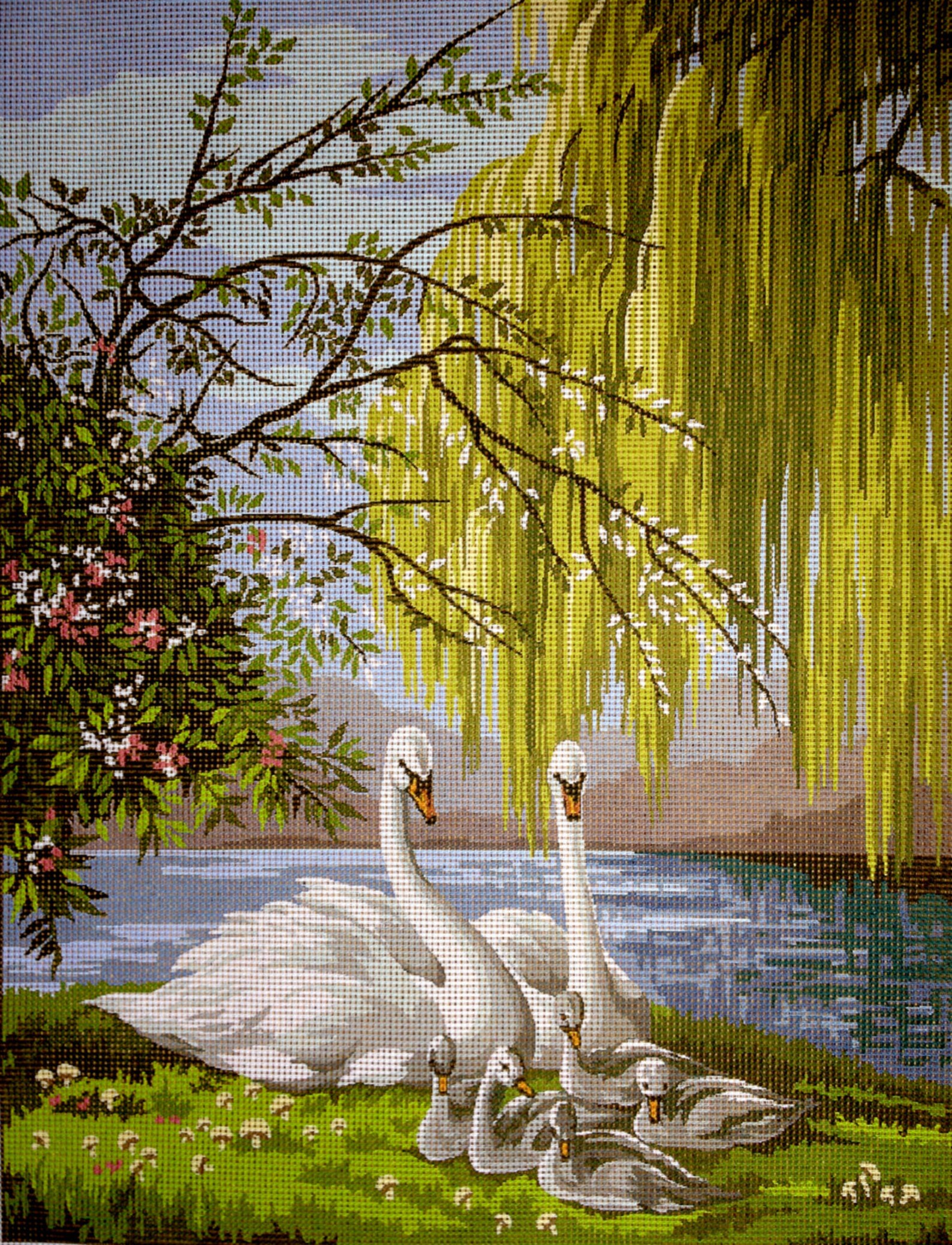 Gobelin Tapestry Needlepoint Kit swans Cod. 236 Etsy