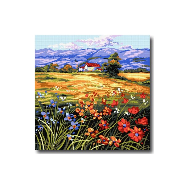 Needlepoint kit Tapestry Embroidery kit Landscapes Complete with Printed Canvas Needle and Cotton Threads 12x12 inches