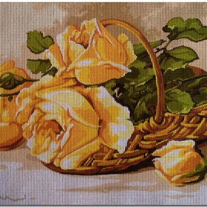 Gobelin Tapestry Needlepoint Kit &quot;Roses&quot;  printed canvas 644