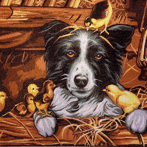 Tapestry Gobelin Needlepoint Kit Good friends printed canvas and threads  301