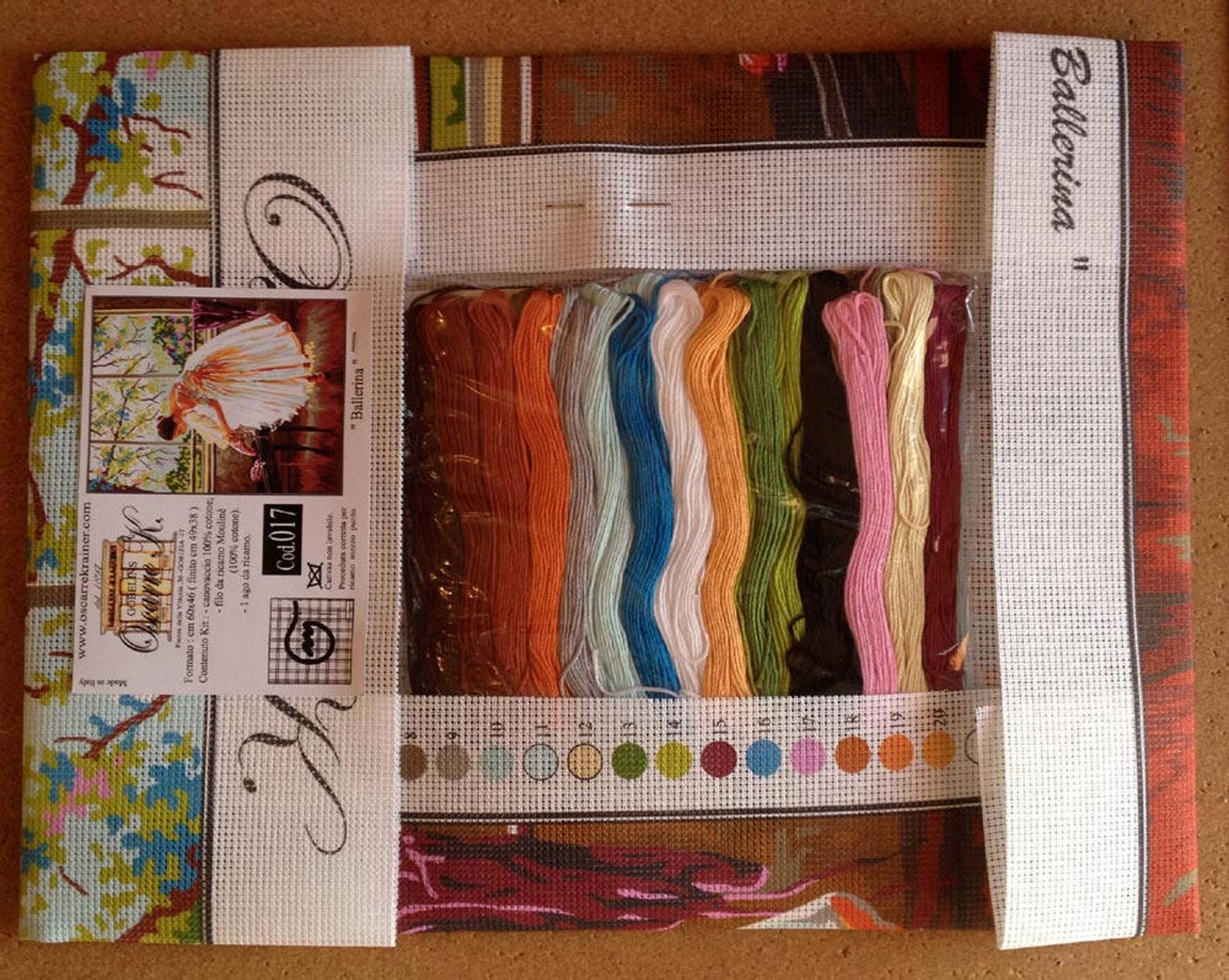 Needlepoint Kit Ballerina 19x15 49x38cm printed canvas cod Etsy España