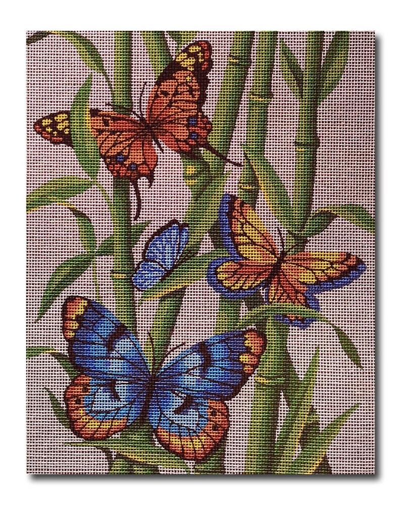 Tapestry Gobelin Needlepoint Kit Butterflies Printed Canvas Etsy UK