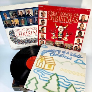 1960s Christmas Vinyl 3 Album Set | Good Year &quot;Great Songs of Christmas&quot; Albums 4 & 6 + &quot;Dreaming of a White Christmas&quot; (All Varied Artists)