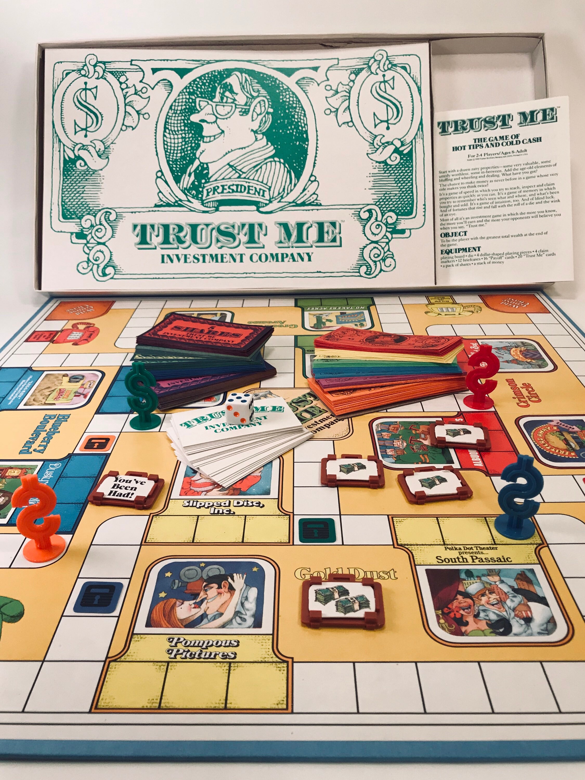 TRUST ME Investment Board Game Parker Brothers Game of Hot Etsy