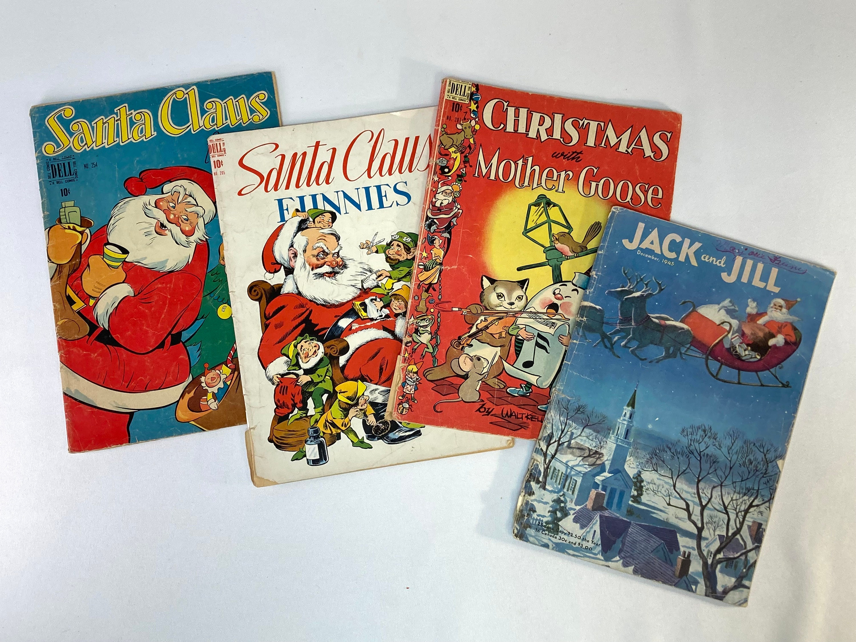 1940s Christmas Comic Books + 1 Children's Magazine | Dell 201