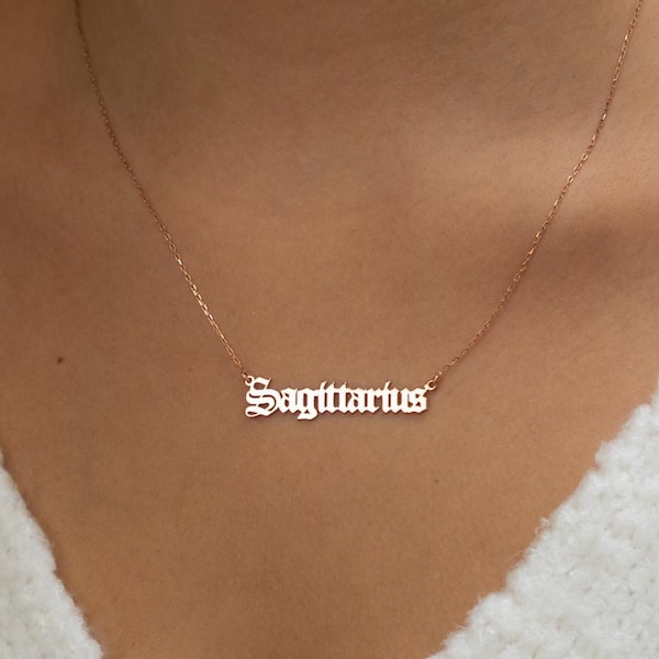 Personalized Zodiac Necklace for Taurus, Pisces, Scorpio, Leo, Aries, Capricorn, Libra, Sagittarius, Gemini, Cancer, Virgo, Aquarius