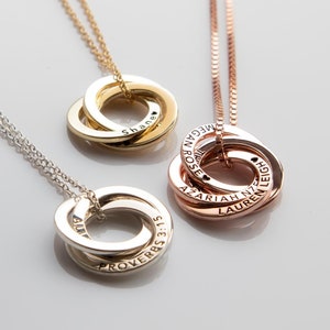 Family Name Necklace Etsy