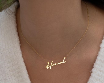 Gold Name Necklace, Personalised Gifts for Women, Dainty Necklace with Name
