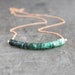 Raw Emerald Necklace, Emerald Birthstone Necklaces for Women, Layering Necklace Gifts for Her, Rough Emerald Jewelry, Crystal Necklace 