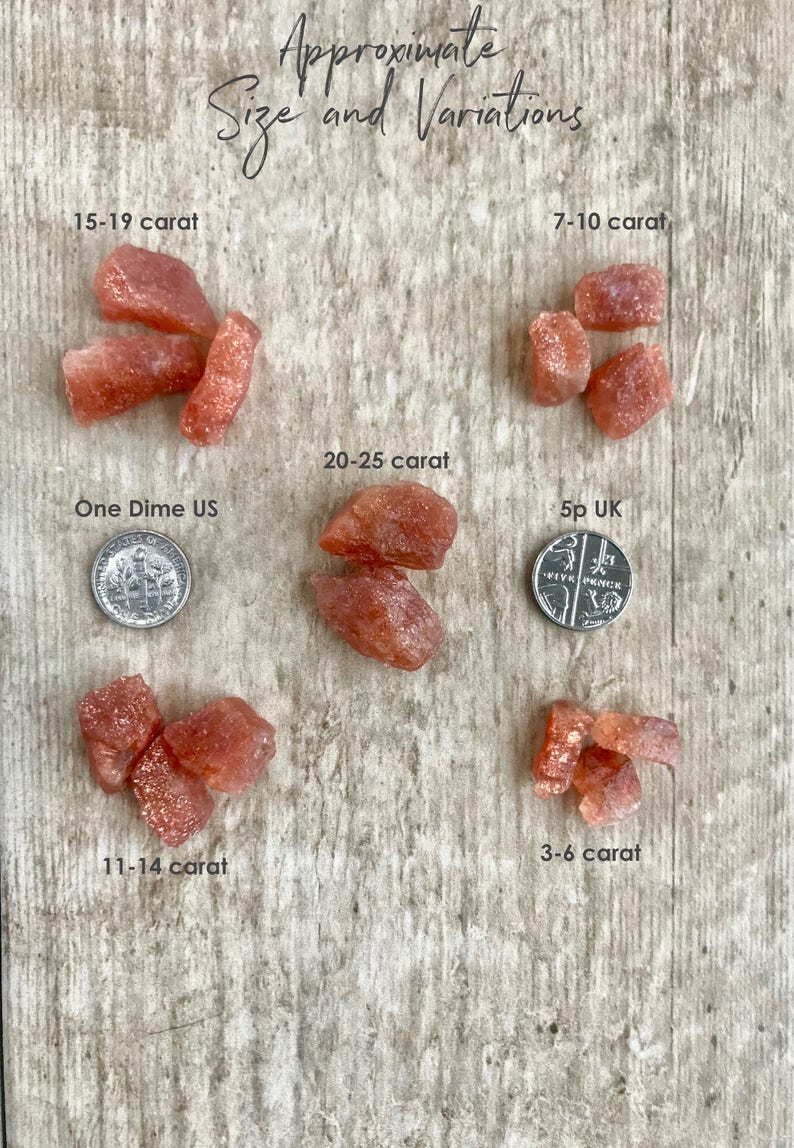 Raw Crystal Necklace Sunstone Necklace Good Luck Gift for Etsy UK