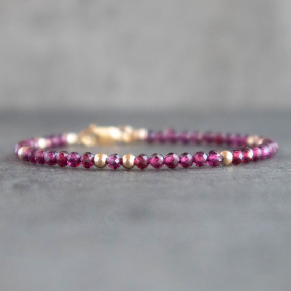 Rhodolite garnet bracelet deals