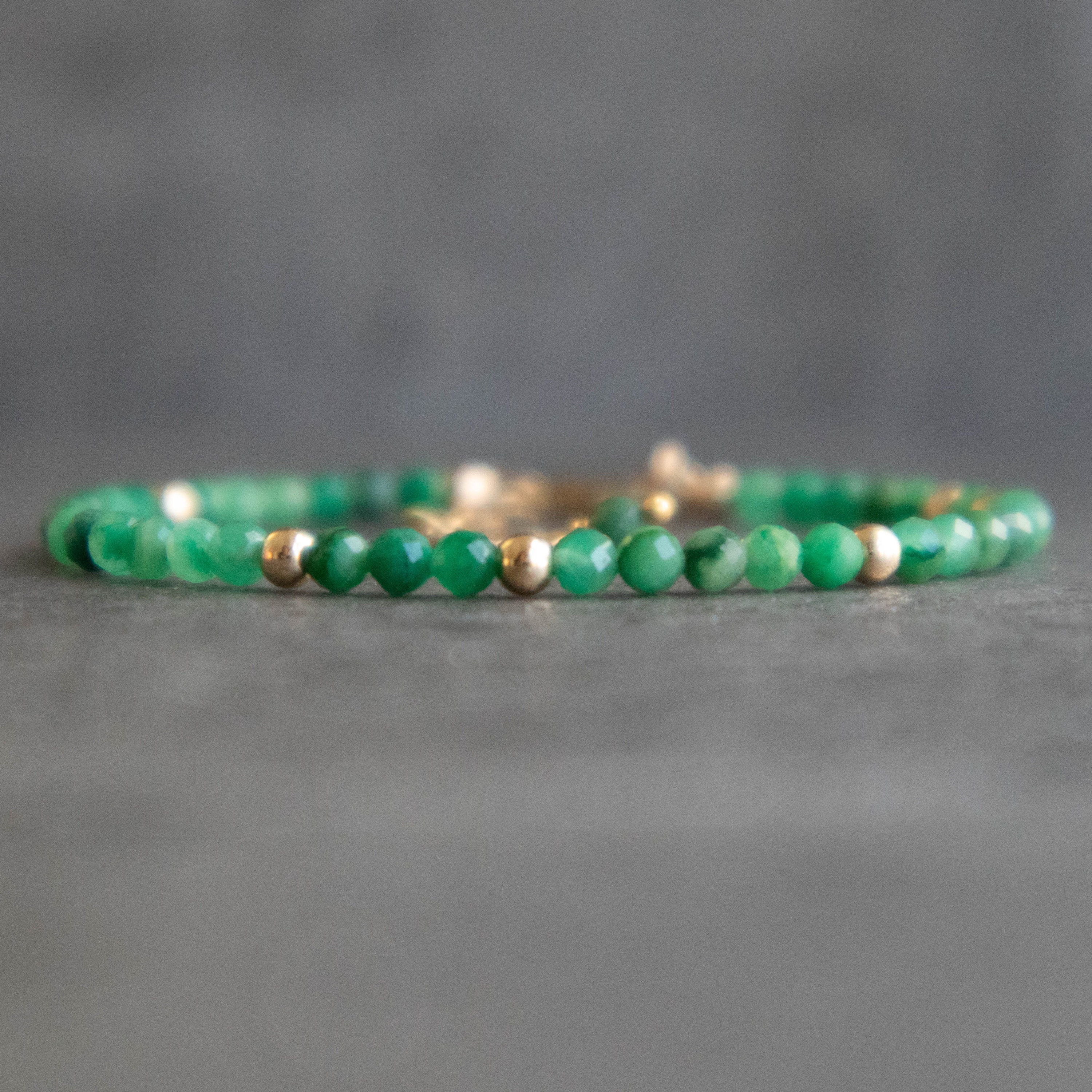 Jade Bracelet Dainty Green Jade Bead Bracelets for Women in Etsy UK