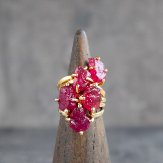 Raw cheap ruby ring