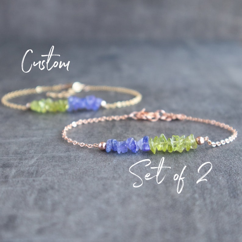 Birthstone Bracelet for Mom & Grandma Custom Family Birthstone Jewelry, Birthday Gifts for Mothers image 9