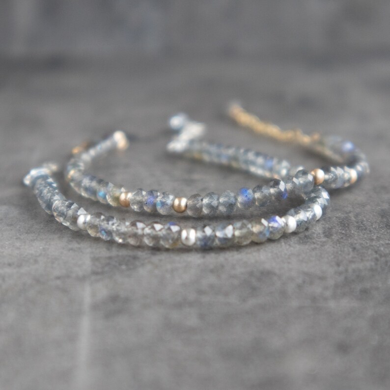 Labradorite Bracelet in Gold&Silver Gemstone Bracelets for | Etsy