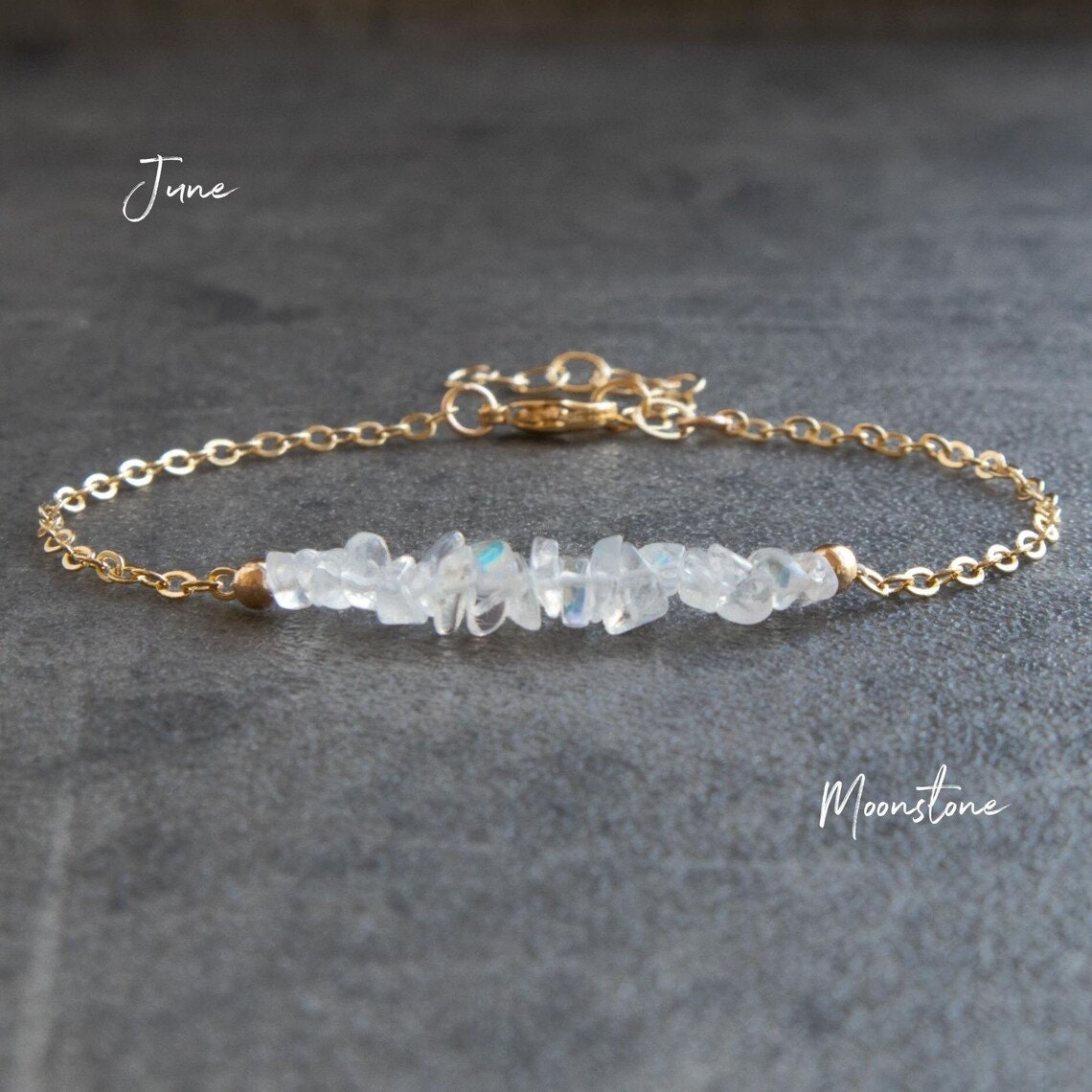 Buy Natural AAA Rainbow Moonstone Bracelet Crystal Stone Tumble Bead  Bracelet for Reiki Healing and Crystal Healing Stones (Color : off White) |  Globally