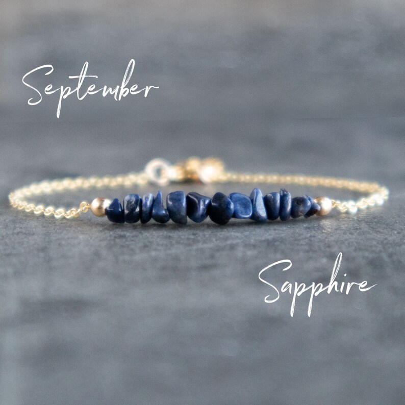 Raw Sapphire Necklace, September Birthstone Necklaces for Women, Birthday Gifts for Her, Sapphire Jewelry image 6