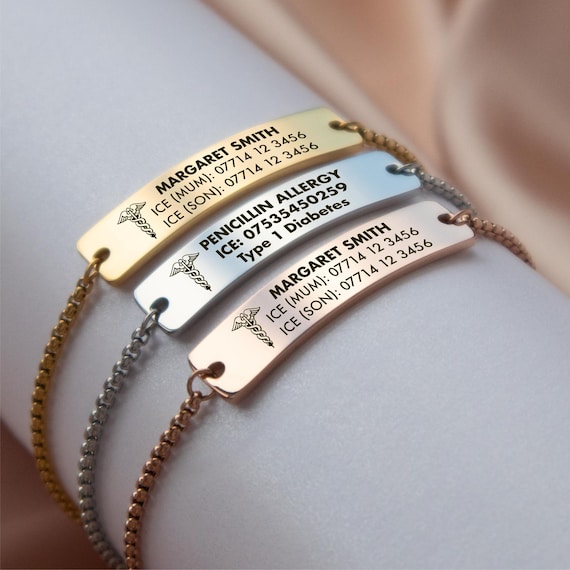 Waterproof Bracelet Custom Men's Engraved Bracelet 