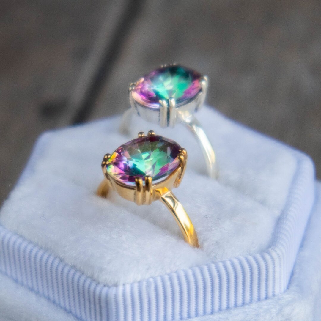 Mystic Topaz Rings for Women in Sterling Silver and Gold ...