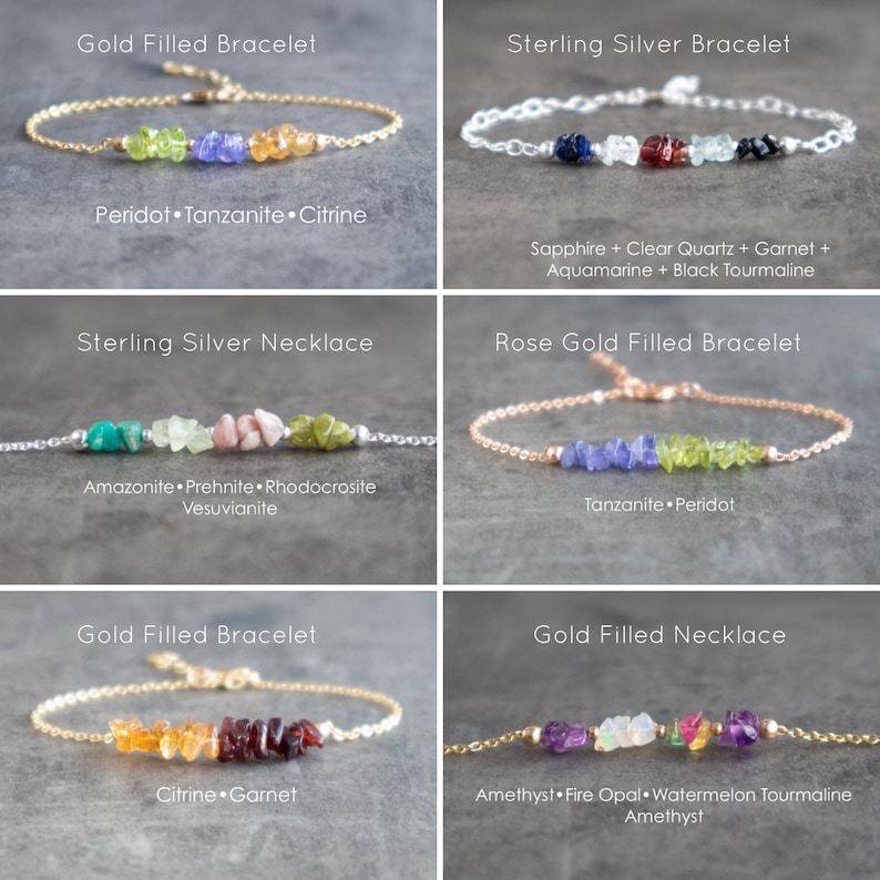 Birthstone Bracelet for Mom & Grandma Custom Family Birthstone Jewelry, Birthday Gifts for Mothers image 8