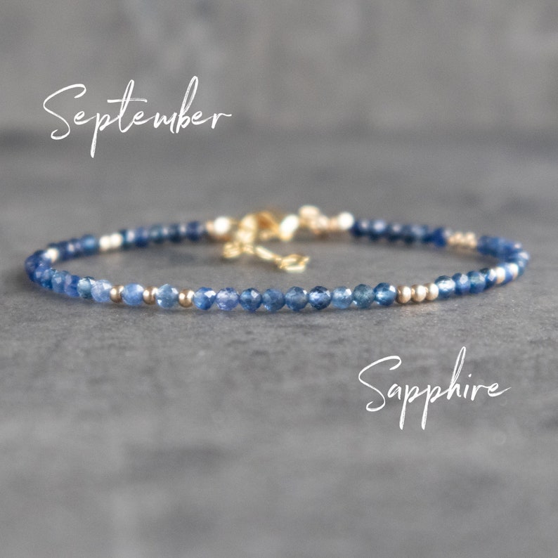 dainty sapphire bracelet