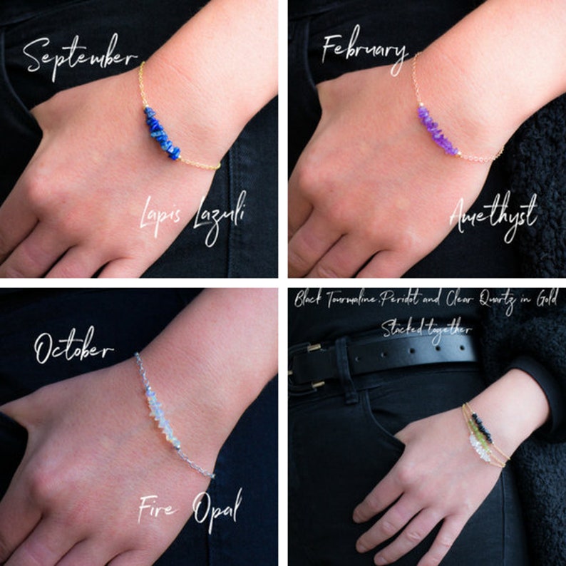 Labradorite Bracelet, Raw Crystal Bracelets for Women, Labradorite Jewelry, Gifts for Her image 10
