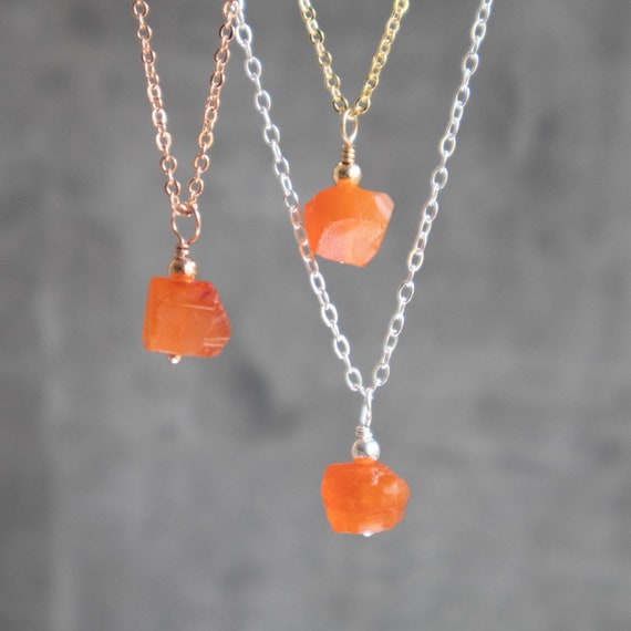 Real carnelian necklace, healing crystal necklace, carnelian crystal  pendant necklace, carnelian jewelry