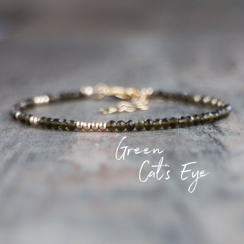 Chrysoberyl Cats Eye Bracelet Green Cats Eye Crystal Etsy Norway