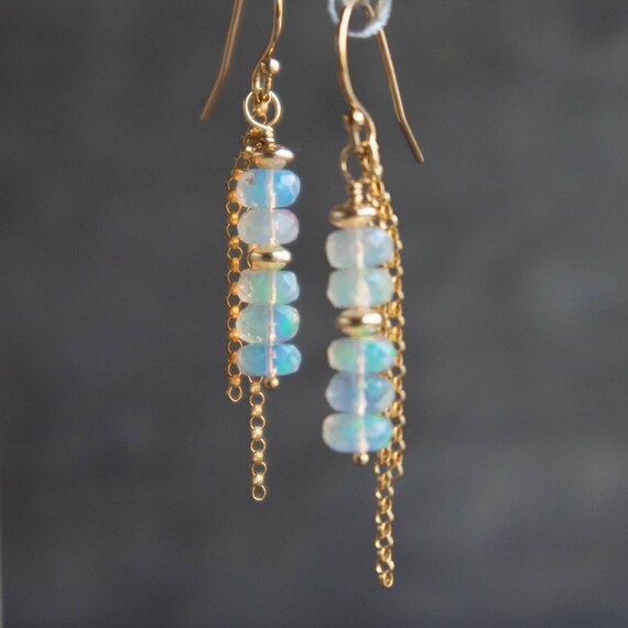 Fire opal drop earrings deals