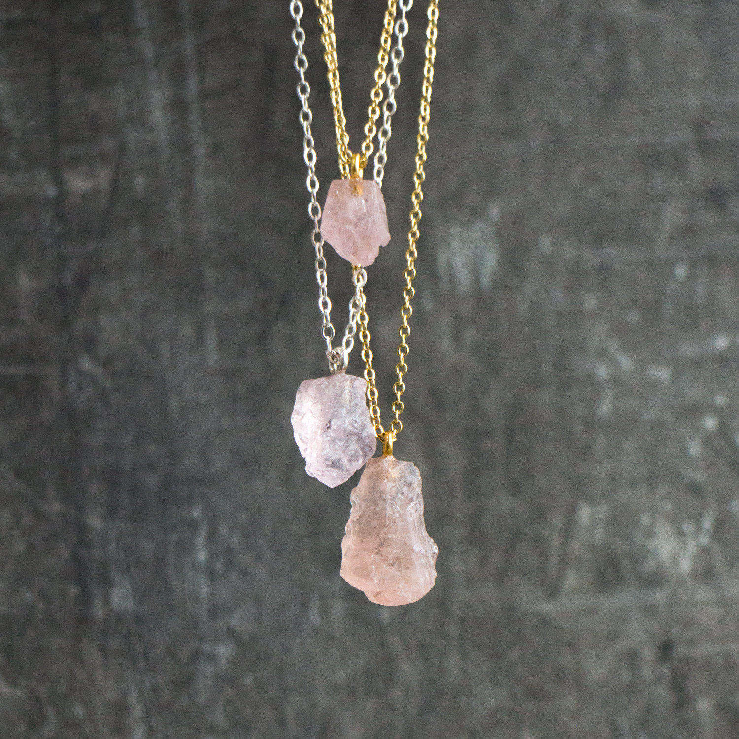 14K Gold Dipped Light Pink Oval Stone Cross Necklace 16 Adj. 14K Gold Dipped Light Pink Oval Stone Cross Necklace 16 Adj.