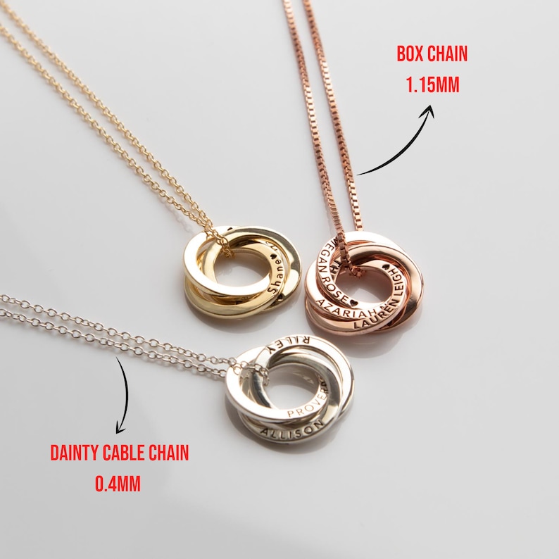 Personalisierter Schmuck Muttertagsgeschenk Halskette Familien Halskette Mama Halskette mit Kinder Namen Kreis Halskette Bild 4