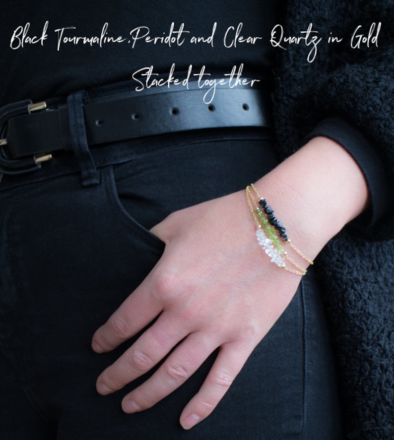 Amethyst Bracelet, February Birthstone Bracelet, Raw Stone Bracelets for Women, Amethyst Jewelry image 7