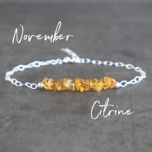 Citrine Necklace, Raw Crystal Necklaces for Women, November Birthstone Jewelry, Gifts for Her image 6