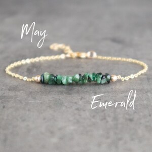 Emerald Necklace, Raw Crystal Necklace, May Birthstone Necklaces for Women, Emerald Jewelry, Gifts for Her image 9