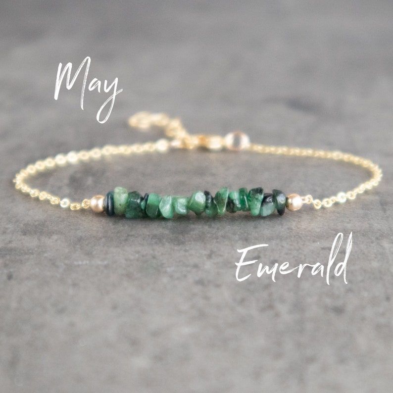 Emerald Necklace, Raw Crystal Necklace, May Birthstone Necklaces for Women, Emerald Jewelry, Gifts for Her image 9