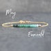 Emerald Bracelet, Birthday Gifts for Her, May Birthstone Bracelet, Ombre Emerald Jewelry, Bridesmaid Gifts, Dainty Bracelet