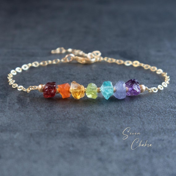 7 chakra Faceted Bracelet (Certified) – Trucrystals.in