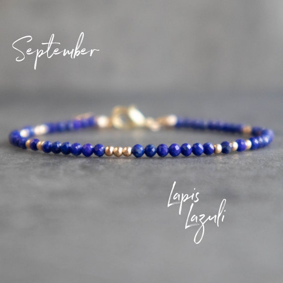Lapis Lazuli Bracelet Dark Blue Lapis 