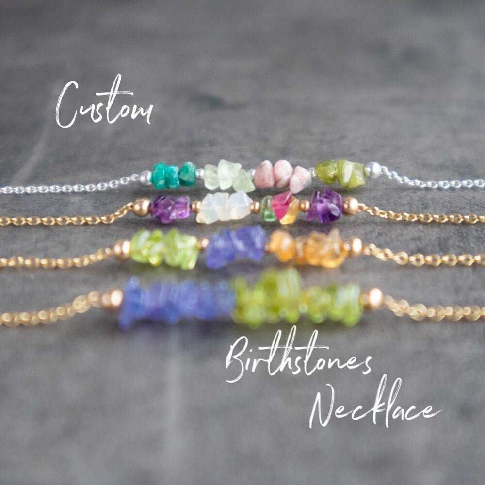 Mom Birthstone Necklace Mothers Day 